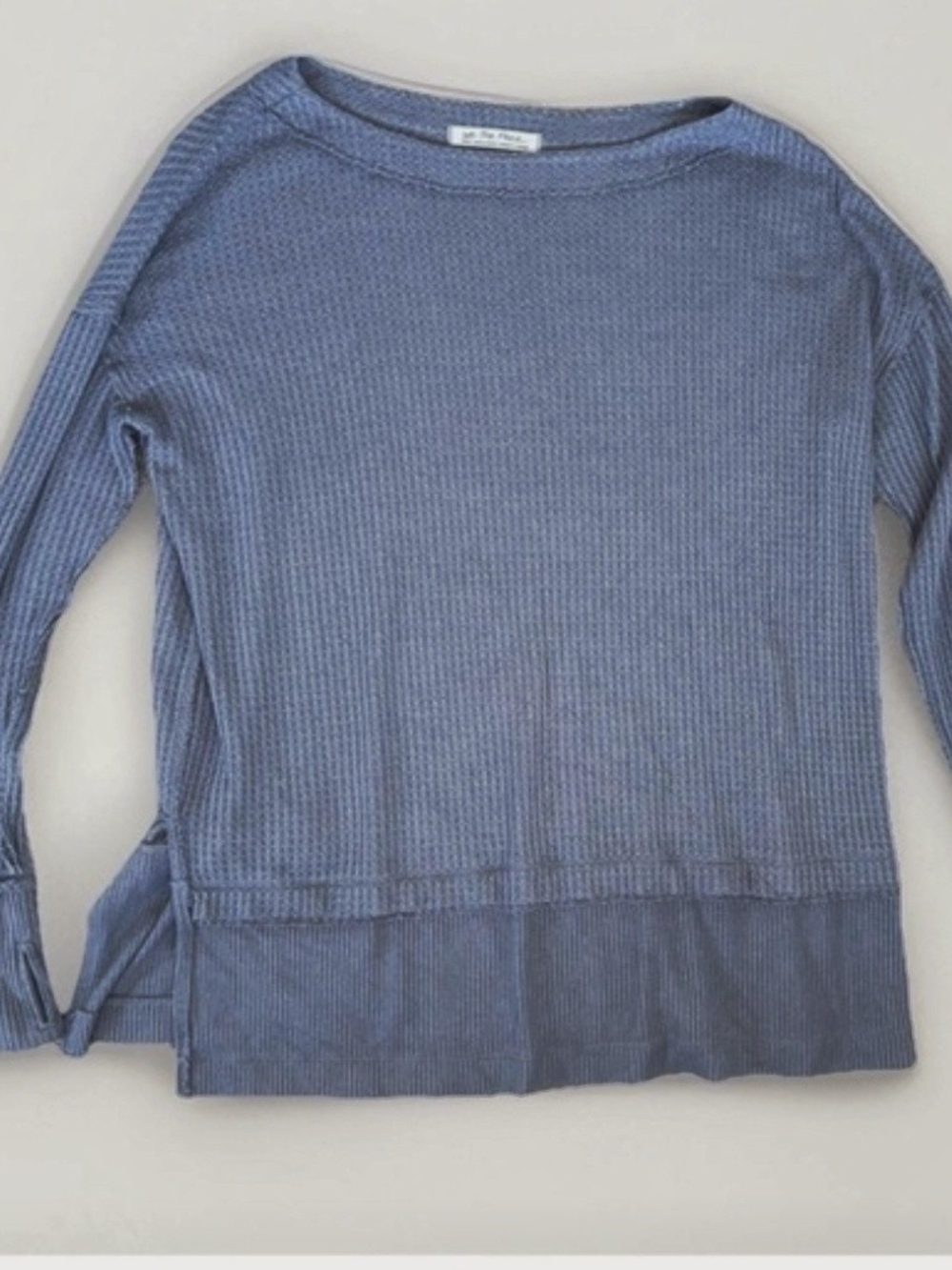 We The Free Long Sleeve Thermal Top in Dusty Blue